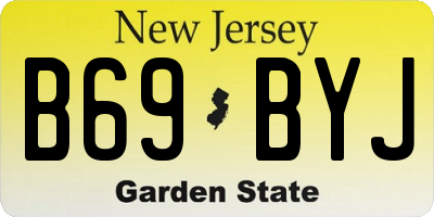 NJ license plate B69BYJ