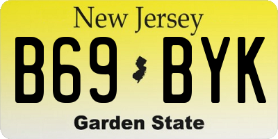 NJ license plate B69BYK
