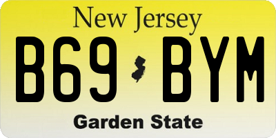 NJ license plate B69BYM