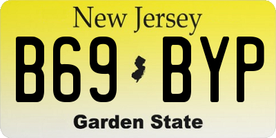 NJ license plate B69BYP