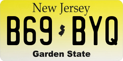 NJ license plate B69BYQ