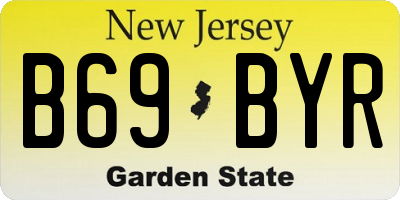 NJ license plate B69BYR