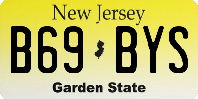 NJ license plate B69BYS