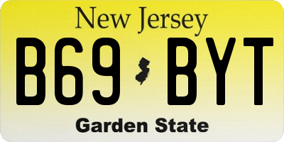 NJ license plate B69BYT