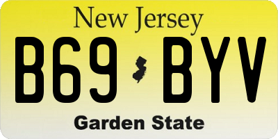 NJ license plate B69BYV
