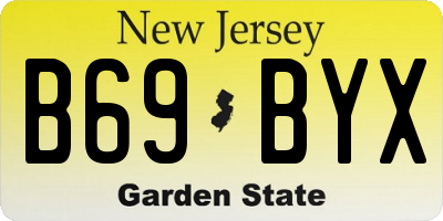 NJ license plate B69BYX