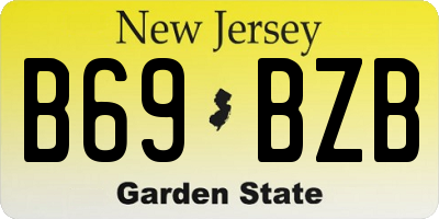 NJ license plate B69BZB
