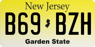 NJ license plate B69BZH