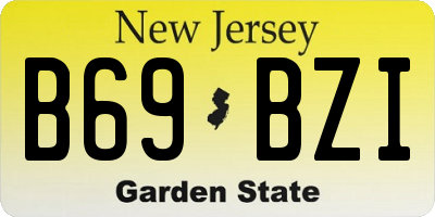 NJ license plate B69BZI