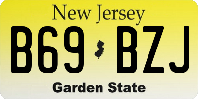NJ license plate B69BZJ