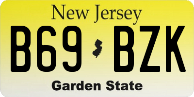 NJ license plate B69BZK