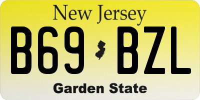 NJ license plate B69BZL