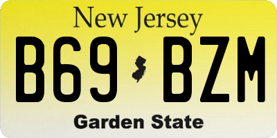 NJ license plate B69BZM