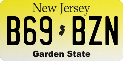 NJ license plate B69BZN