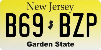 NJ license plate B69BZP