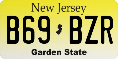 NJ license plate B69BZR