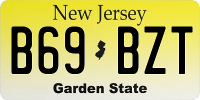 NJ license plate B69BZT
