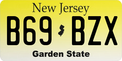 NJ license plate B69BZX