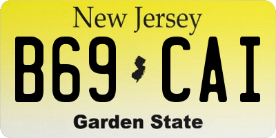 NJ license plate B69CAI
