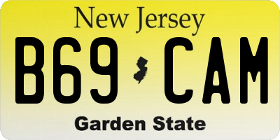 NJ license plate B69CAM