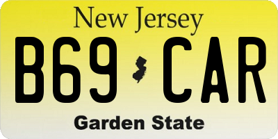 NJ license plate B69CAR