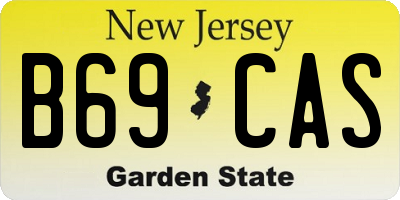 NJ license plate B69CAS