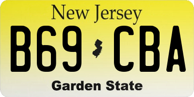 NJ license plate B69CBA