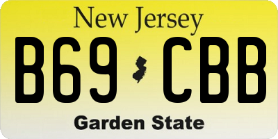NJ license plate B69CBB