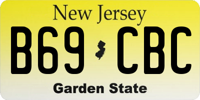NJ license plate B69CBC