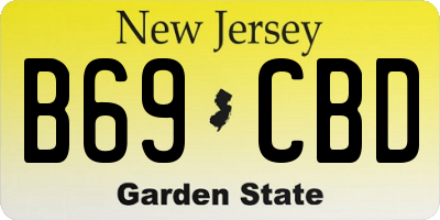 NJ license plate B69CBD