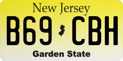 NJ license plate B69CBH