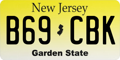 NJ license plate B69CBK