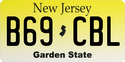 NJ license plate B69CBL