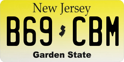 NJ license plate B69CBM