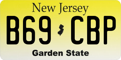 NJ license plate B69CBP