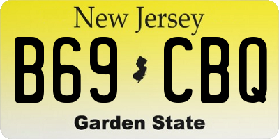 NJ license plate B69CBQ