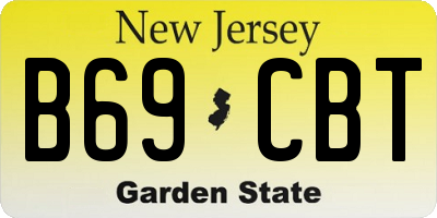 NJ license plate B69CBT