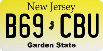 NJ license plate B69CBU