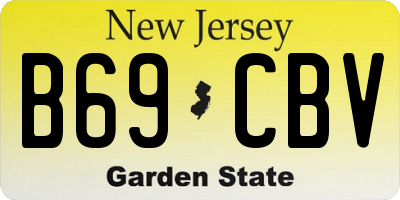 NJ license plate B69CBV