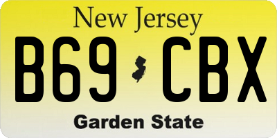 NJ license plate B69CBX