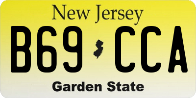 NJ license plate B69CCA