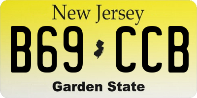 NJ license plate B69CCB