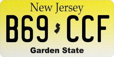 NJ license plate B69CCF