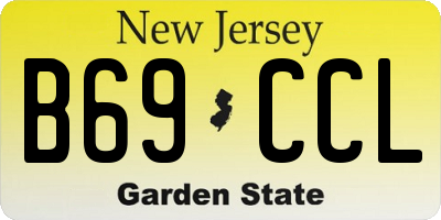 NJ license plate B69CCL