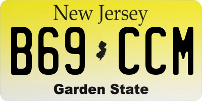 NJ license plate B69CCM