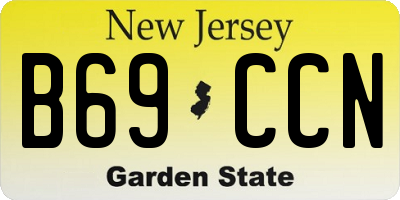 NJ license plate B69CCN