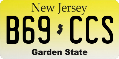 NJ license plate B69CCS
