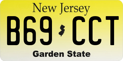 NJ license plate B69CCT