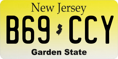 NJ license plate B69CCY