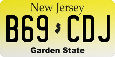 NJ license plate B69CDJ